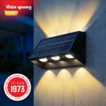 Đèn LED hắt tường NLMT ĐQ ECO SGT02 (đổi màu, 2 chiếu lên xuống, tấm pin tích hợp)
